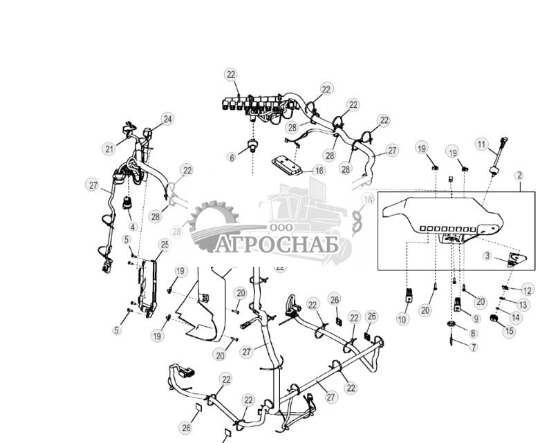 Комплект проводки кабины (ЭГ управление) - ST2577 104.jpg